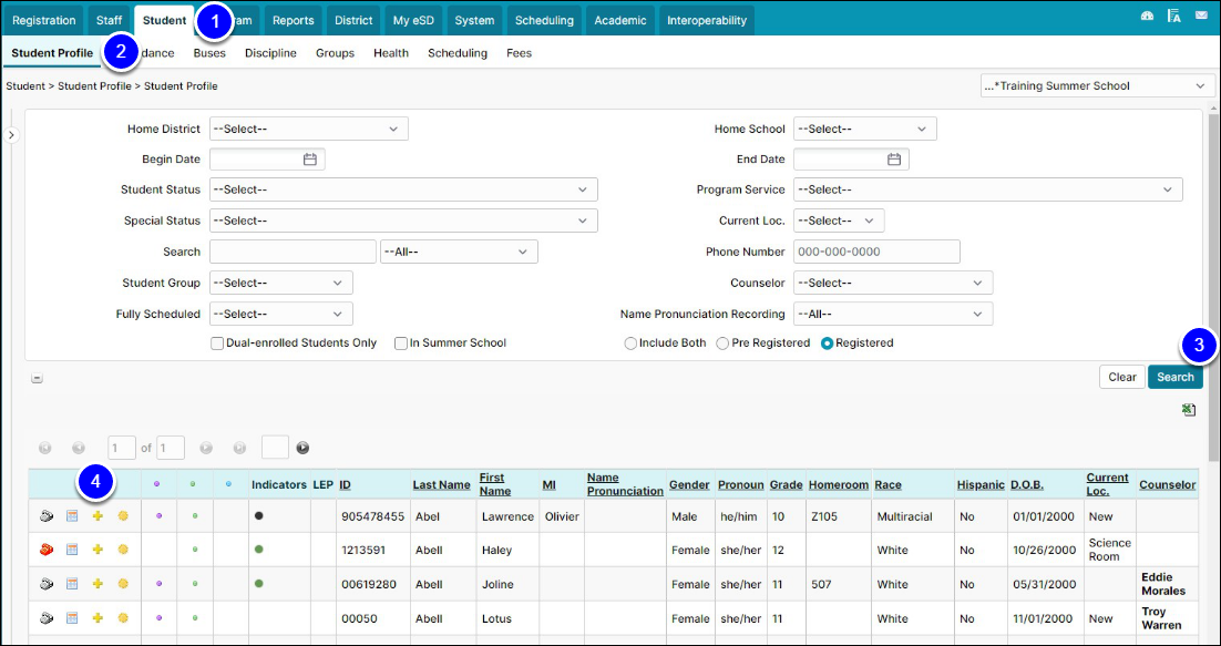 Student Add/Drop Classes Summer School eSchoolData