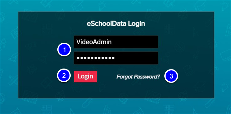 The Login and Password fields filled in on the Login screen.